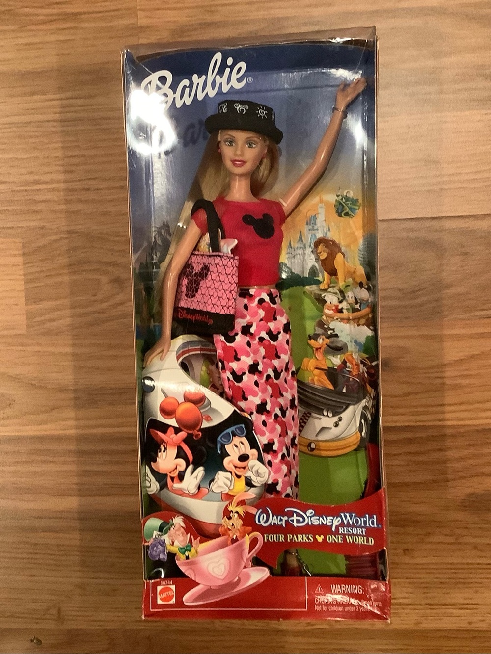 2002 Disney Barbie Doll Walt Disney World Resort Four Parks One World Barbie